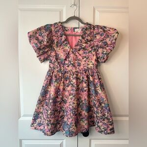 Tucknernuck Hyacinth House Pink Floral Sheila Mini Dress (Size M)